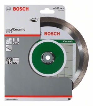 Алмазный отрезной круг Best for Ceramic 180 x 25,40 x 2,2 x 10 mm 2608602635